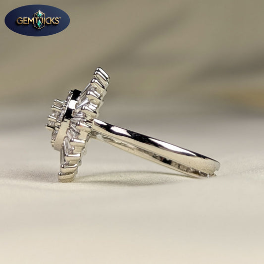 Adjustable Zirconia Halo Ring GemTicks Exclusive