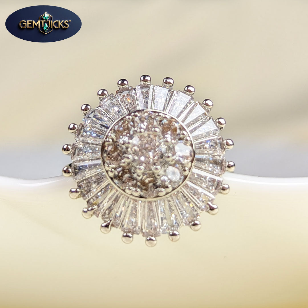 Adjustable Zirconia Halo Ring GemTicks Exclusive